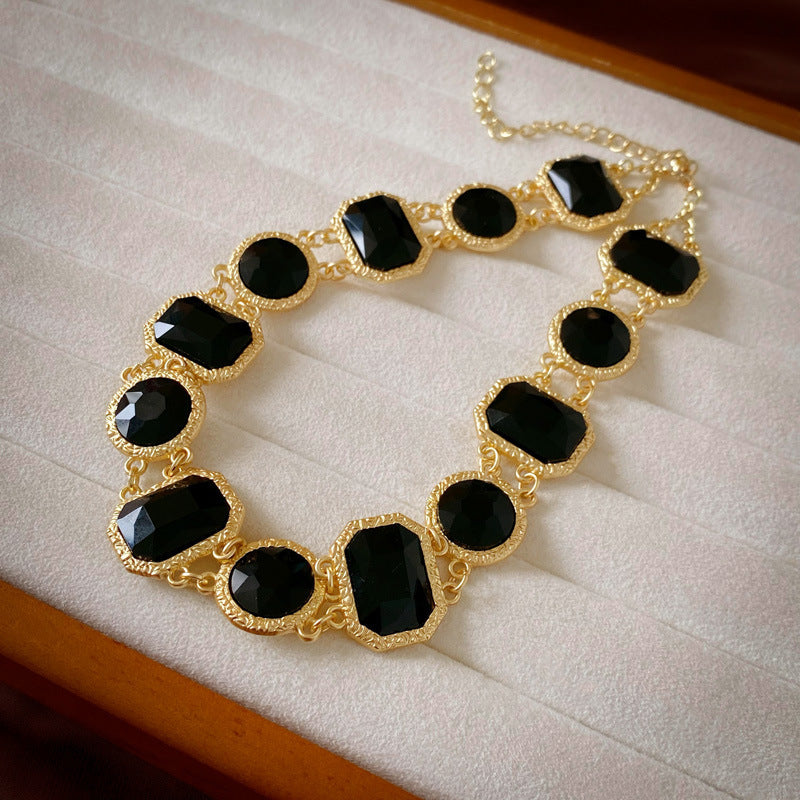 Vintage Gold Plated Floral Heart Chain Necklace 6W6JNC904