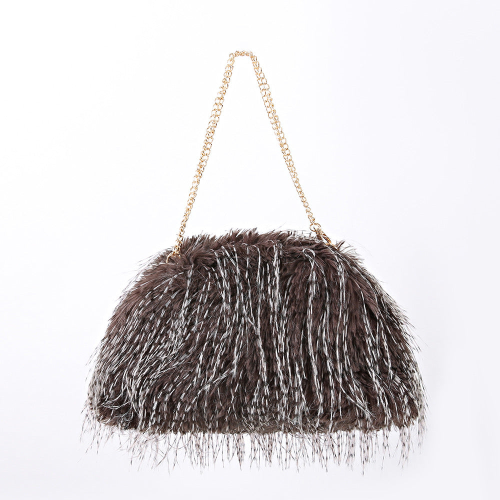 Fuzzy Plush Large Capacity Cloud Shoulder Bag 6W10BBG2348