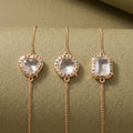 Trendy Multi-Color Cubic Zirconia Chain Bracelet 6W6JBR330