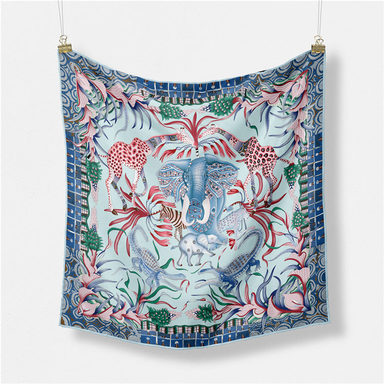 Animal Print Silk Scarf - DippedShop Wholesale - #7475