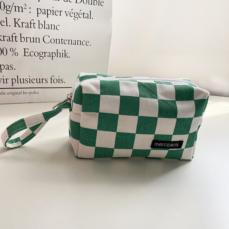 Aesthetic Checkered Large Capacity Stationery Pouch 6S10BOB1050