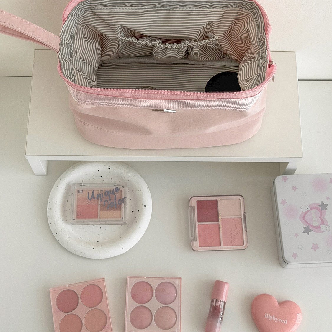 Simple Solid Color Large Capacity Makeup Bag MK2BW6S10BOB85