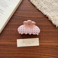 Cute Rhinestone Flower Polka Dots Hair Claw 6W6HCP1637