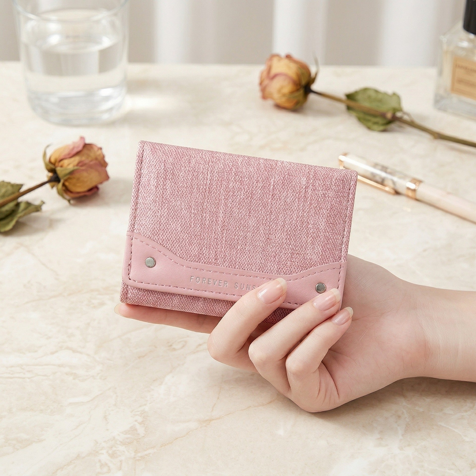 Fashion Trifold Portable Card Organizer Wallet 6S10BWB93