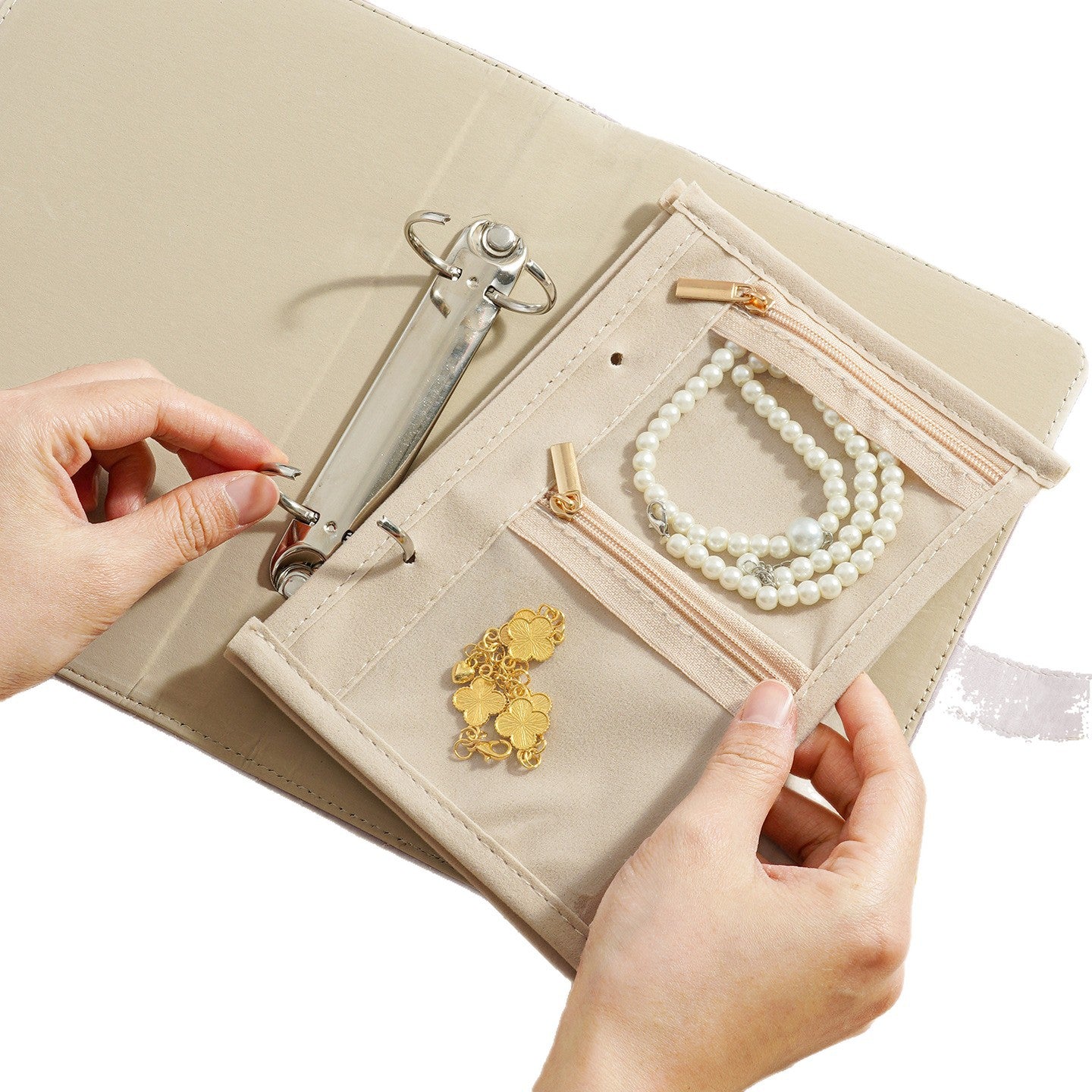 Stylish Solid Color Jewelry Organizer Bag 8CW6BOB365L