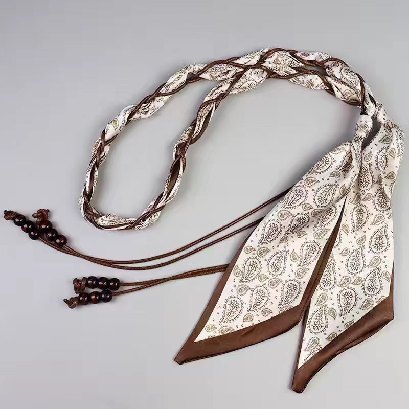 Braided Paisley Scarf Belt - DippedShop Wholesale - #2419