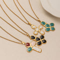 Vintage Enamel Drip Cross Pendant Necklace 6W6JNC411L