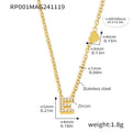 Gold Letter Pendant Choker - DippedShop Wholesale - #6019
