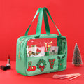 Christmas Letter Embroidery Clear PVC Makeup Bag 6W10BOB1343