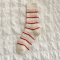 Minimalist Striped Wool Blend Thicken Crew Socks 6W8FSO537