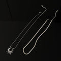 Minimalist Double Layer Sunflower Pendant Necklaces 6W6JNC650