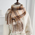 Classic Plaid Thicken Fringe Shawl - DippedShop Wholesale - #9027