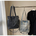 Casual Washed Distressed Crossbody Bag 6W10BBG1398