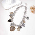 Vintage Heart Pendant Tassel Chain Necklaces 6W6JNC623