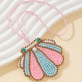 Rhinestone Beaded Shell Keychain - DippedShop Wholesale - #2739