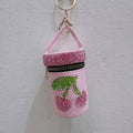 Creative Rhinestones Cherry Bucket Bag Pendant Keychain 6W10BBC625