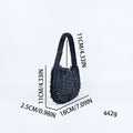 Stylish Solid Color Hand Woven Glitter Sequin Handbag 8CW6BBG514T