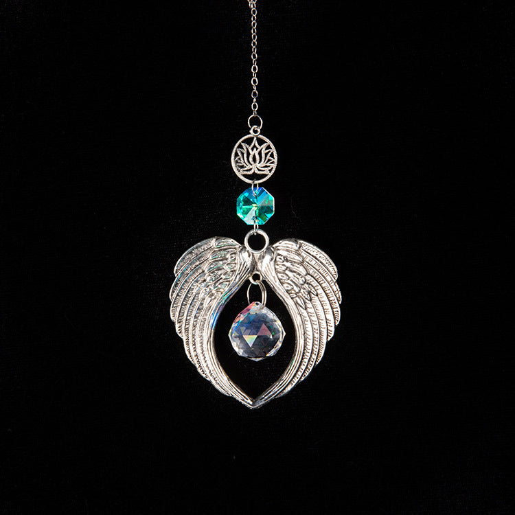 Angel Wing Crystal Ball Hanging Suncatchers MK2CZAS6H7HLS65