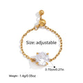 Adjustable Cubic Zirconia Ring - DippedShop Wholesale - #9971