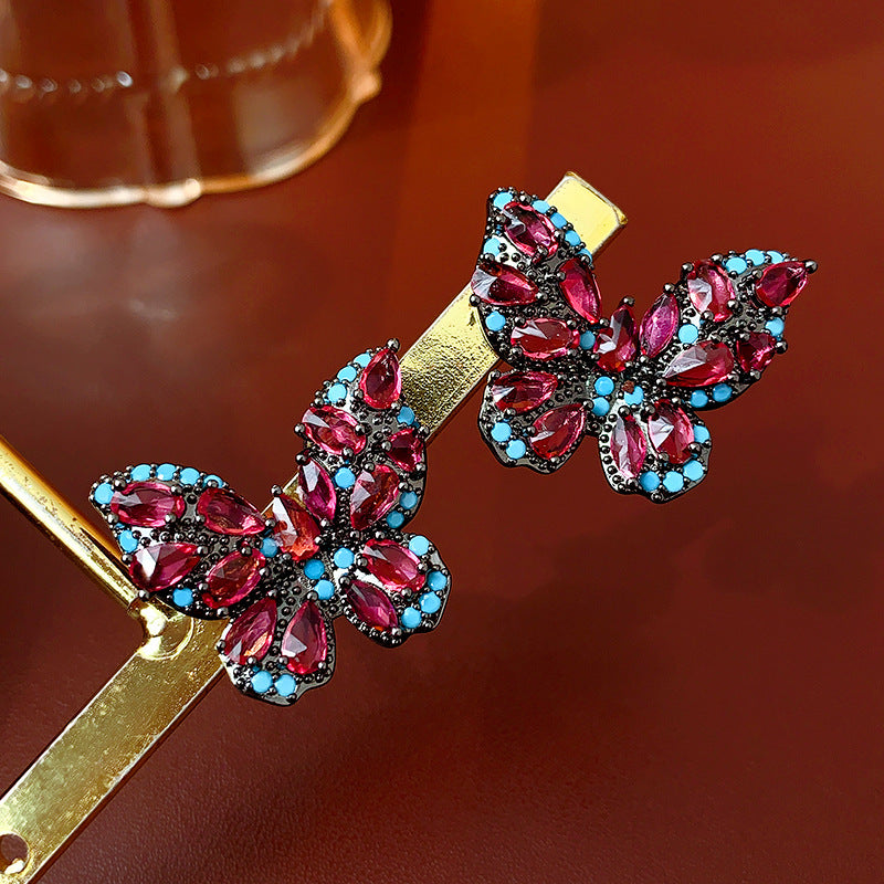 Vintage Cubic Zirconia Butterfly Stud Earrings 6W6JER734