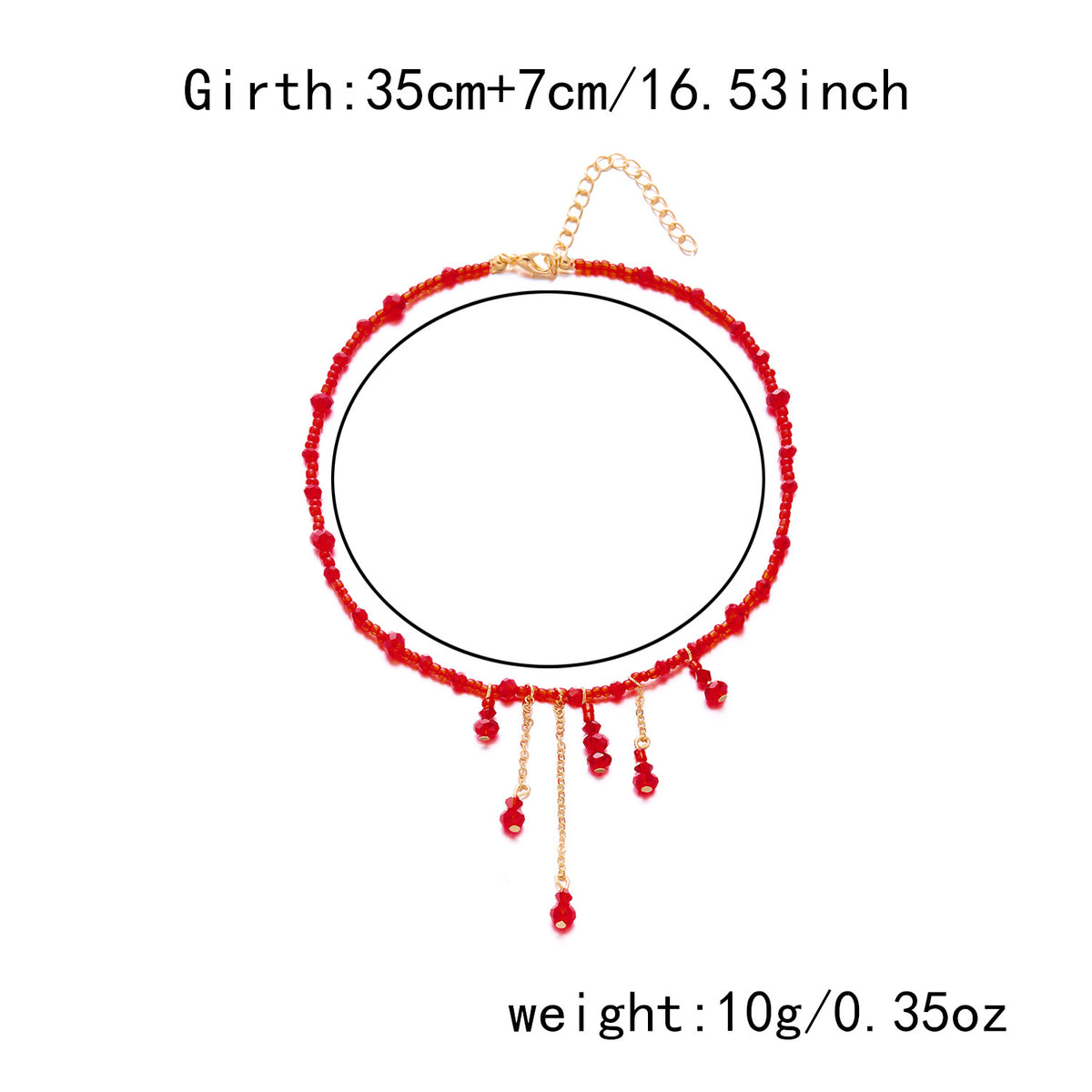 Gothic Beaded Tassel Necklace - DippedShop Wholesale - #2291