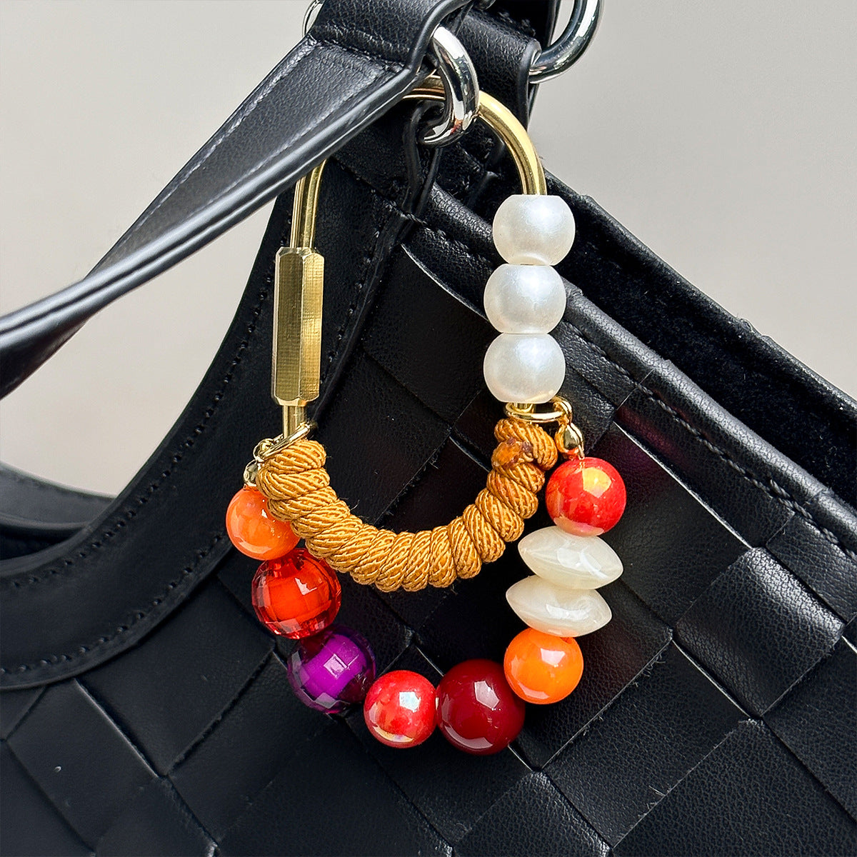 Beaded Heart Bag Charm - DippedShop Wholesale - #9859