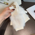 Leopard Faux Fur Fingerless Gloves - DippedShop Wholesale - #0739