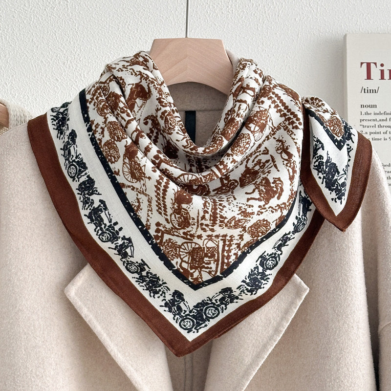 Square Silk Scarf - DippedShop Wholesale - #7779