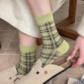 Plaid Crew Socks - DippedShop Wholesale - #1411