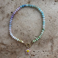 Handmade Multi-Color Flower Pendant Beaded Necklace 6W6JNC420L