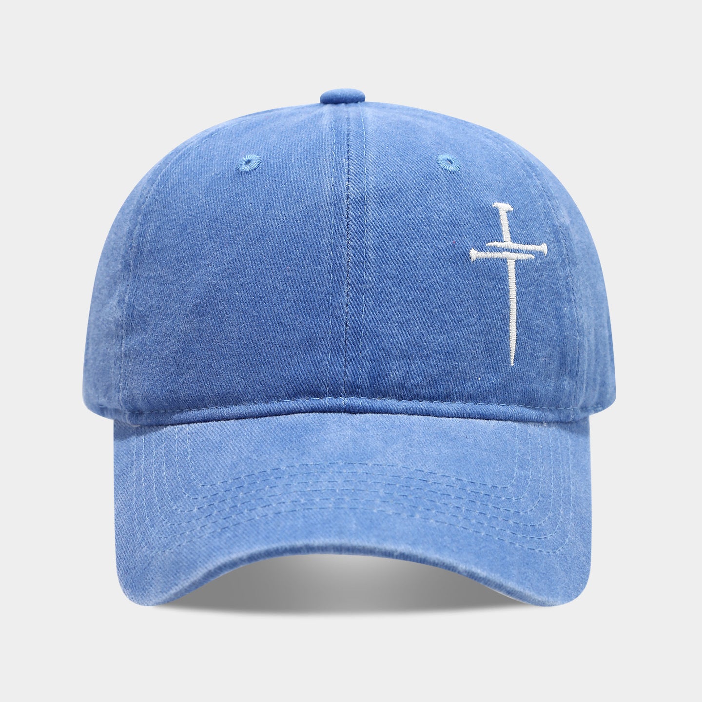 Vintage Wash Fade Cross Embroidery Baseball Caps MK2COW6W6HAT226