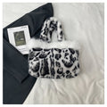 Leopard Print Faux Fur Tote Bag 6W10BBG1881