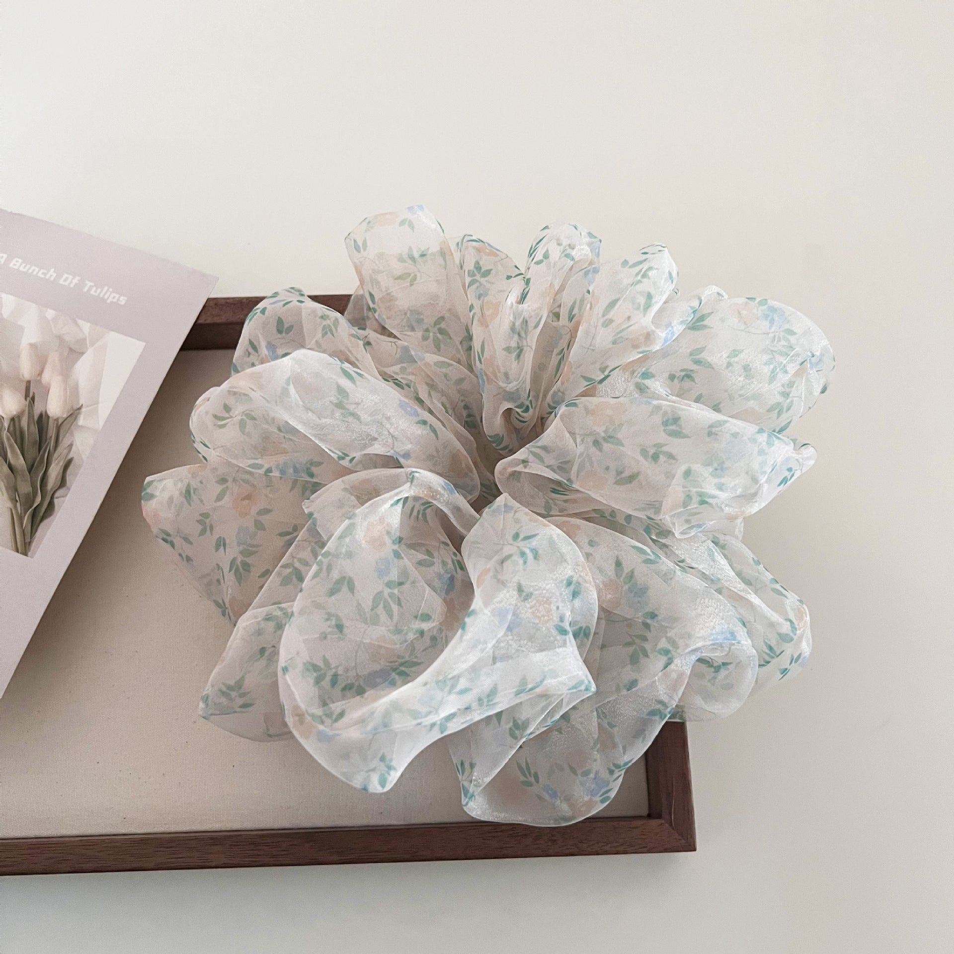 Vintage Sheer Organza Flower Fairy Scrunchies MK2BW6W6HSR85
