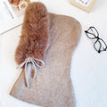 Knit Hooded Scarf Cap - DippedShop Wholesale - #7539