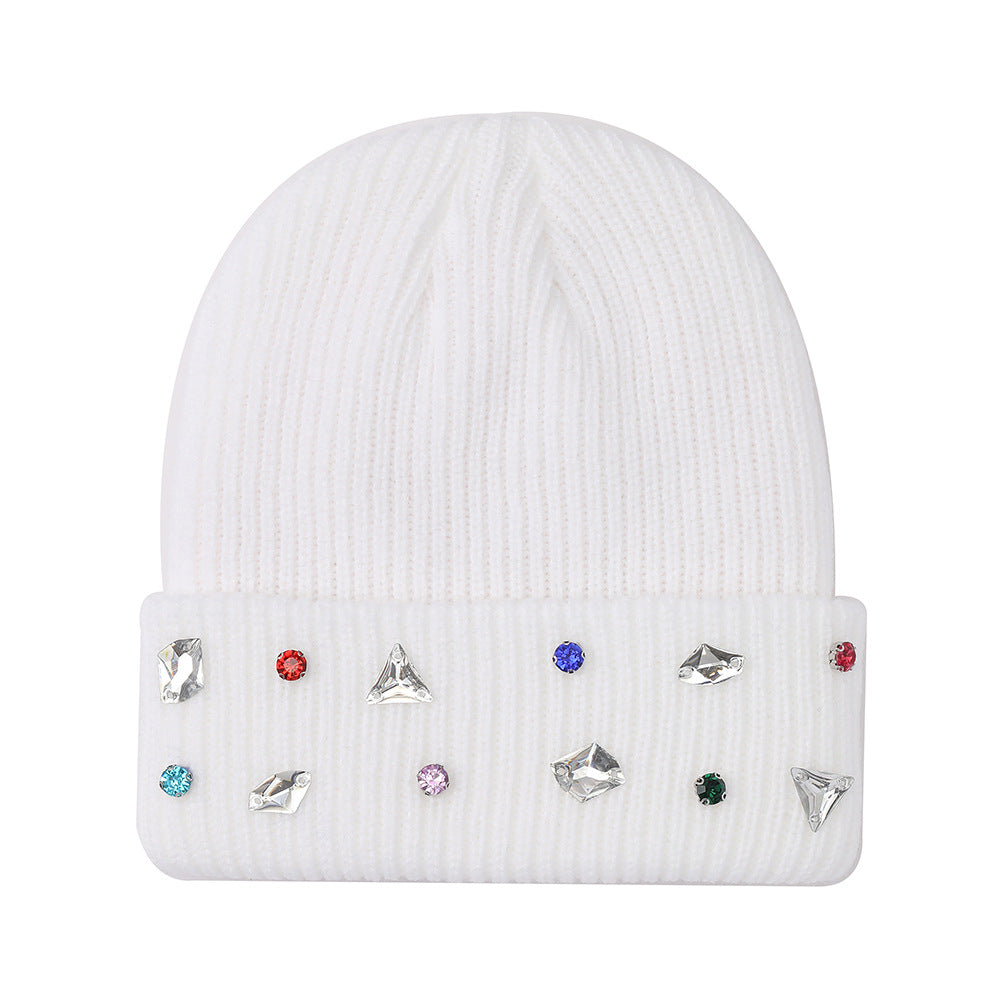Rhinestone Knit Beanie - DippedShop Wholesale - #3411