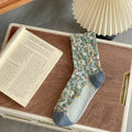 Jacquard Floral Bunny Socks - DippedShop Wholesale - #6195
