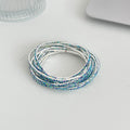 Stylish Cubic Zironia Multi-Layered Chain Bracelet 6W6JBR372