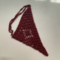 Minimalist Solid Color Crochet Bandana Headscarf MK2BK6W6HHS09