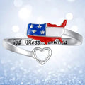 Trendy USA Map Pattern Open Ring 8ZA6JRG203T