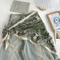 Retro Cashew Print Waist Belt Silk Scarf MK2BLW6W6NSI59