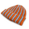 Stylish Color Contrast Striped Knit Beanie Hat 6W6HAT543