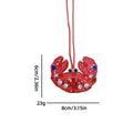 Stylish Rhinestones Beads Crab Pendant Keychain 6W10BBC794