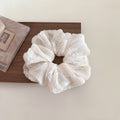 Elegant Floral Embroidery Ruffled Hair Scrunchies MK2BW6W6HSR80