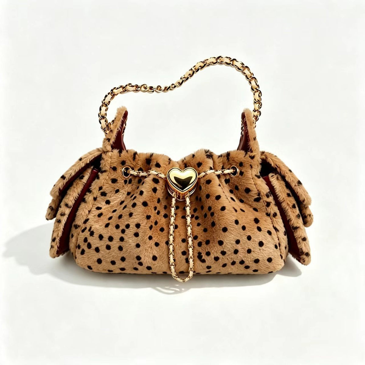 Elegant Soft Plush Leopard Print Shoudler Bag 6W10BBG2364