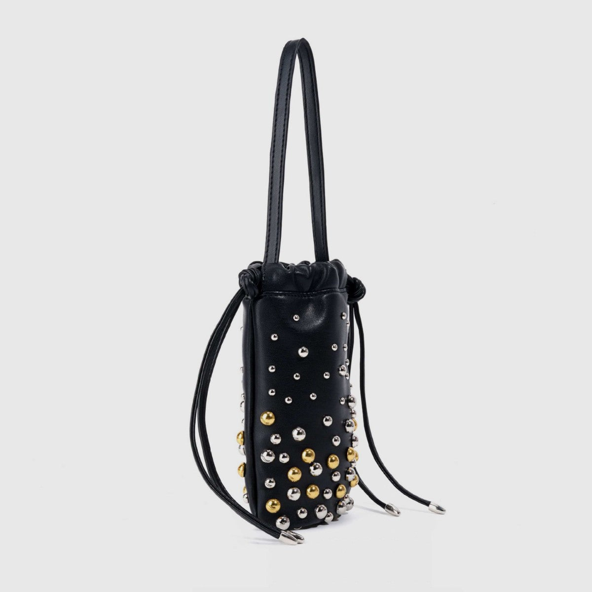 Fashion Metal Studded Bucket Bag Handbag 6W10BBG1385
