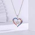 Minimalist Star Pandant Heart Frame Rhinestone Necklace 8ZA6JNC291L