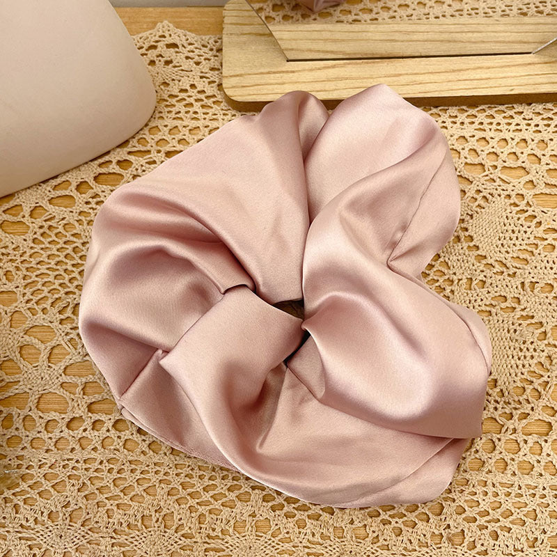 Oversized Solid Color Satin Elastic Scrunchies MK2BW6W6HSR48