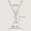 Creative Gold Plated Pin Pendant Choker Necklace 6W6JNC644
