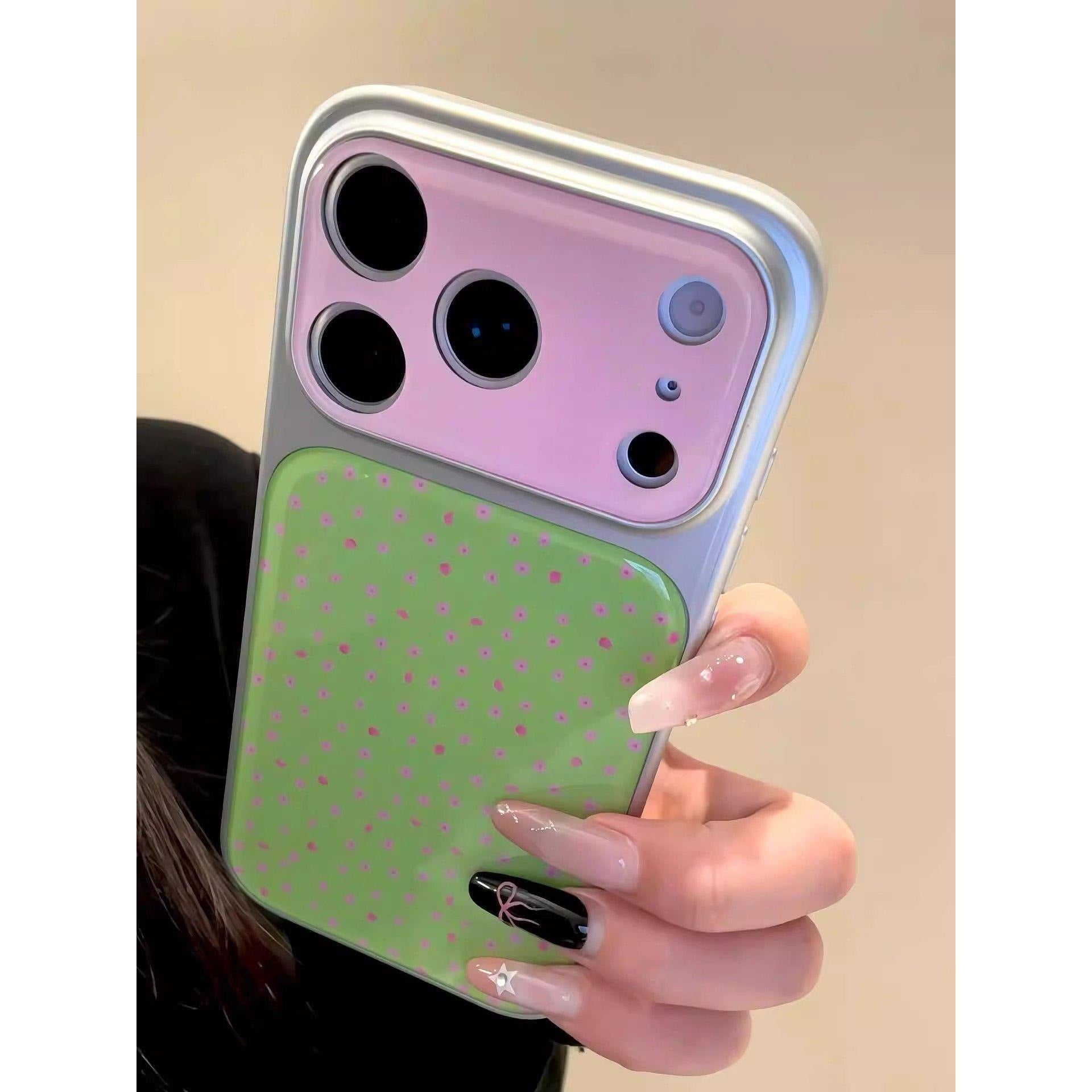 Fresh Color Block Floral Print iPhone Case 6Z13HPC209