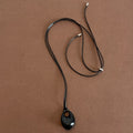 Teardrop pendant leather necklace - DippedShop Wholesale - #1843